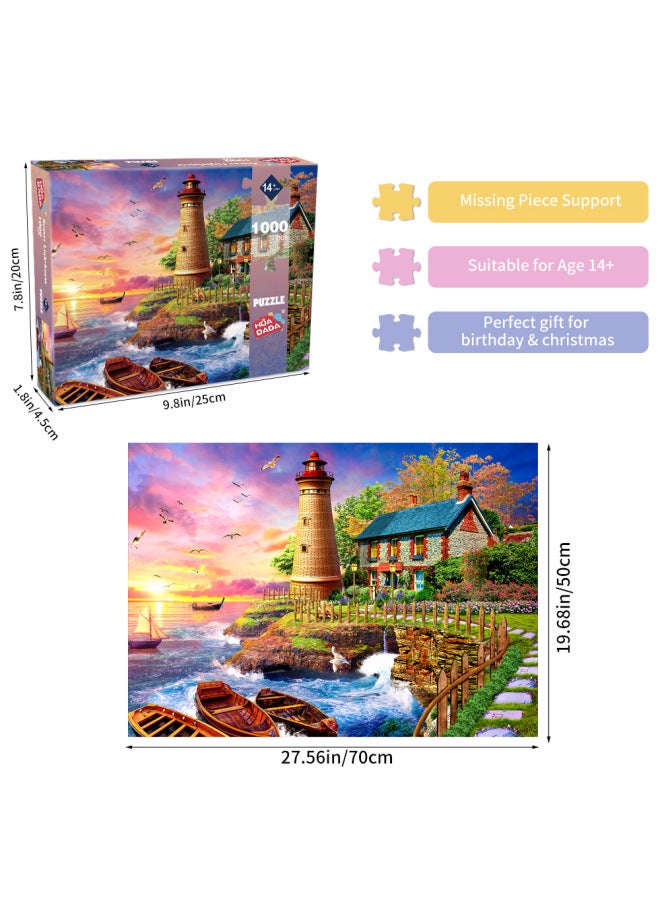 1000 Pieces Of Paper Landscape Jigsaw Puzzle Adult 70*50 High Difficulty Jigsaw Puzzle Gift Decompression Toy Jigsaw Puzzle Factory-Color:GSSQ0035-Provence Lavender 1000 Tablets - Image 4